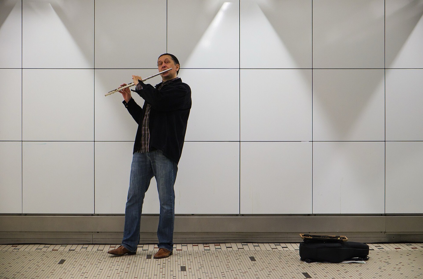 Musicien dans la gare de Bruxelles-Central