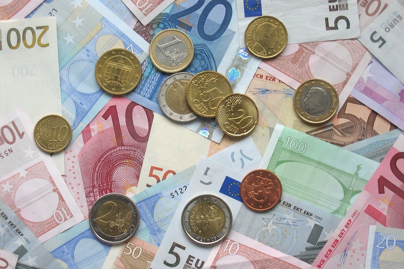 Billets et pièces en euros